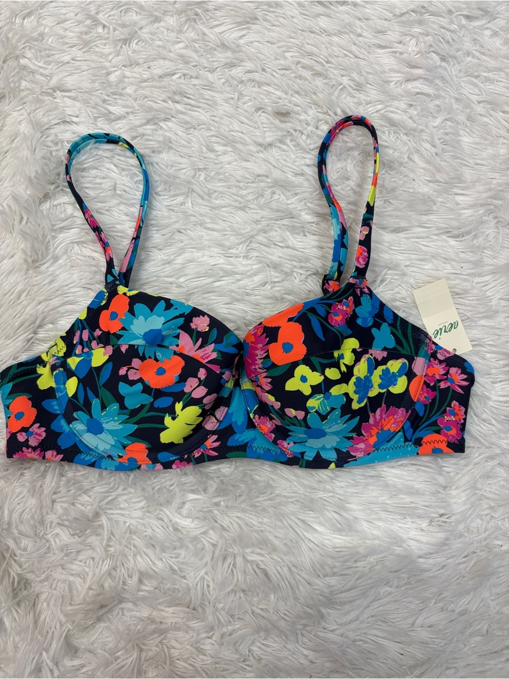 Aerie Blue Multi Floral Bikini Top - Picture 2 of 4